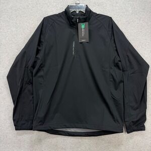 Galvin Green Jacket Mens Medium Black Windproof Golf Active Lucas Half Zip NEW